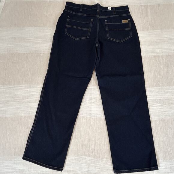 394 Denim CINTAS Men's Jeans 34x30 Blue Straight Leg Industrial Heavy Work Pants - Picture 2 of 8